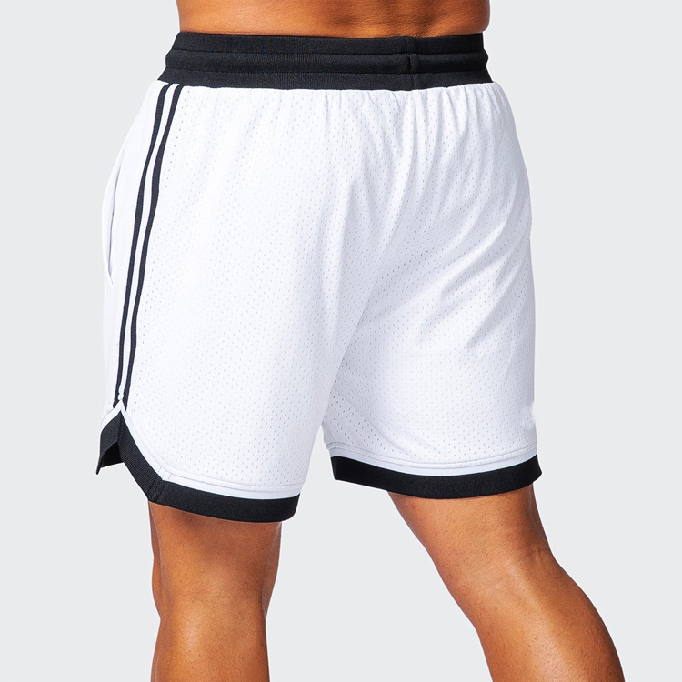 Košarkarske kratke hlače po meri iz 100% poliestrske mreže, moške kratke hlače za telovadnico