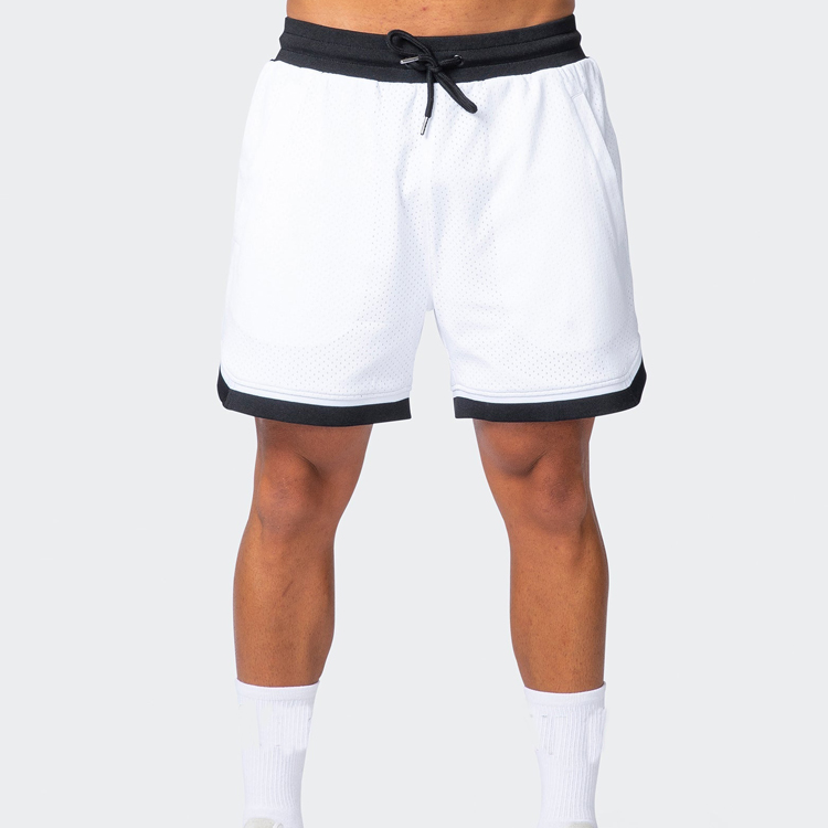 Košarkarske kratke hlače po meri iz 100% poliestrske mreže, moške kratke hlače za telovadnico