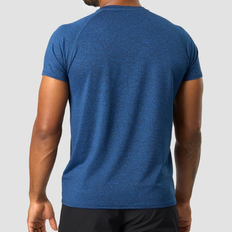 Slim Fit Tee Custom მაღალი ხარისხის Raglan Sleeve Plain Gym მაისურები მამაკაცებისთვის