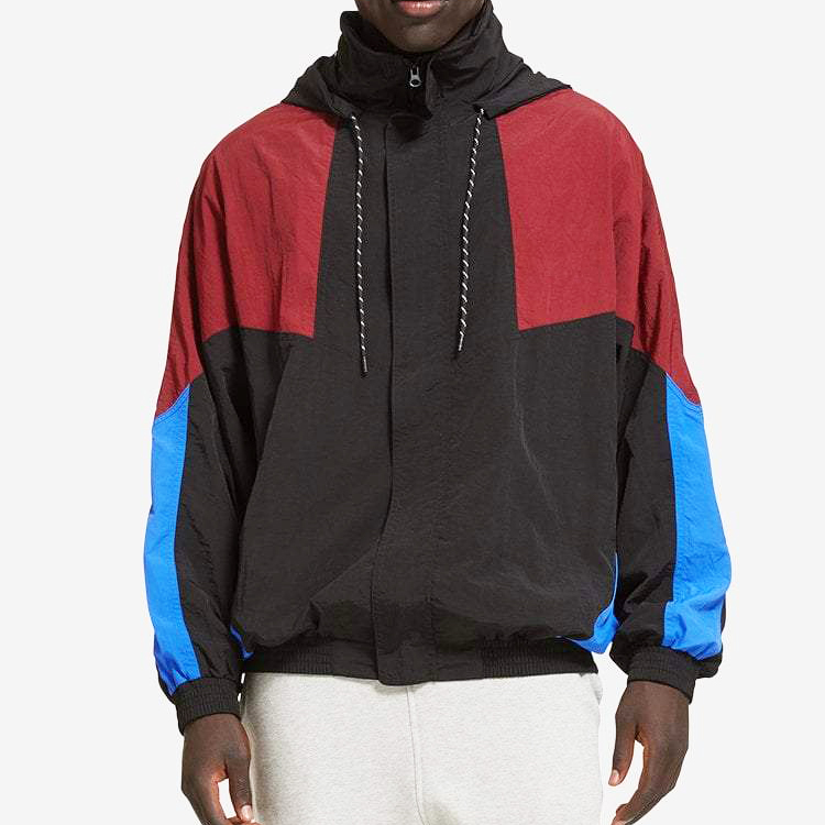 Windbreaker Jakcet Comert cu ridicata 100%nylon pentru bărbați, jachete de gimnastică cu bloc de culoare