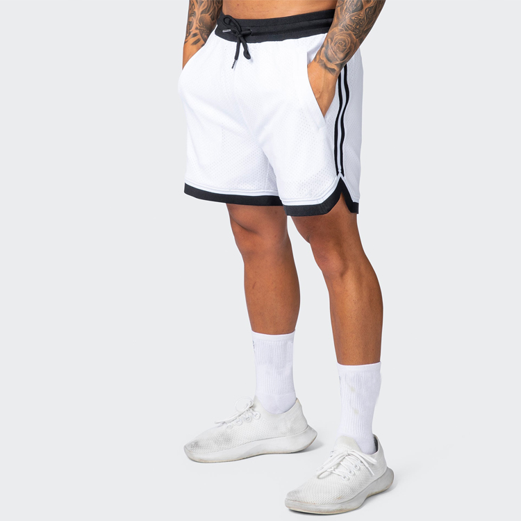 Basketballshorts Custom 100% Polyester Mesh Stoff Herre Gym Shorts