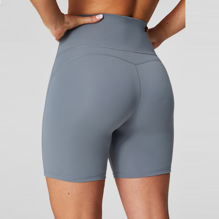 Biker Shorts Custom High Waist Ruched Women Yoga Shorts