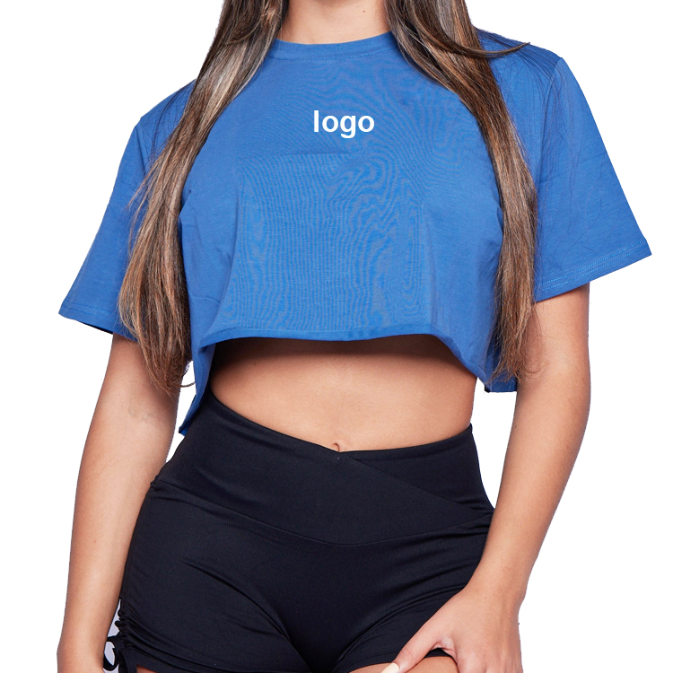 Crop T Shirts High Quality Cotton Plain Women Workout T Shirts