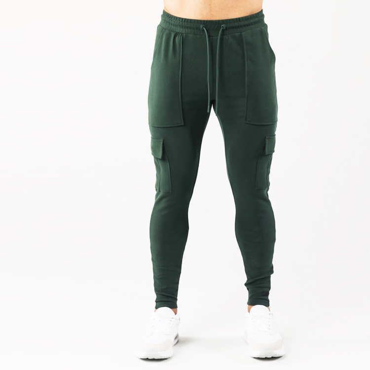 Men Cotton Joggers Wholesale Drawstring Waist Custom Slim Fit Sweatpants 