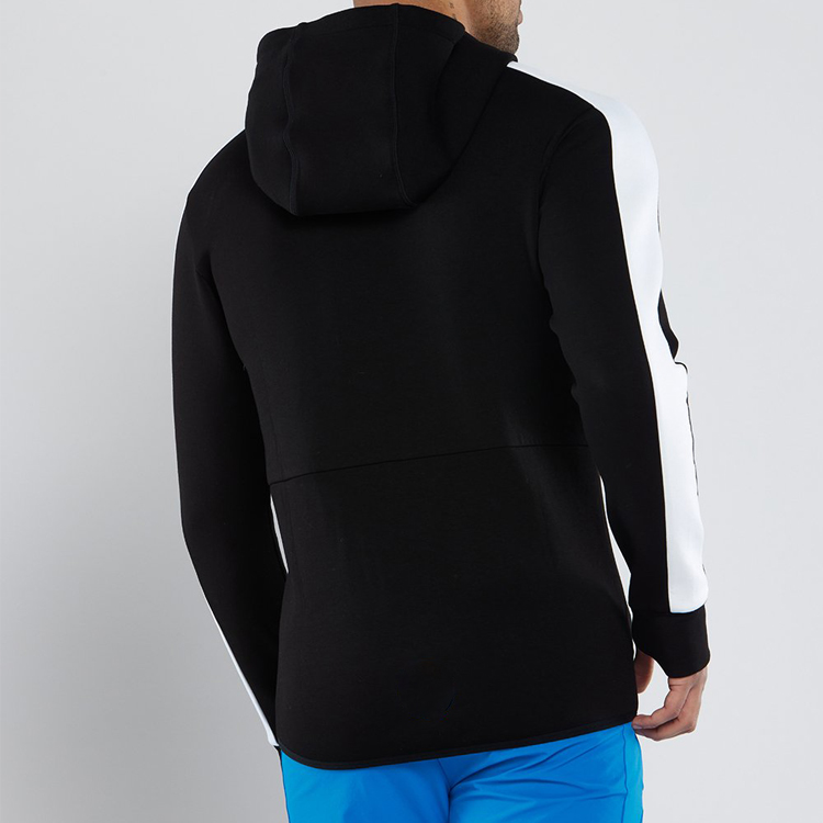 Gym Fitness Workout Wear Wholesale Color Block Blank Cotton Polyester Hoodies Custom Embroidery logo For Men