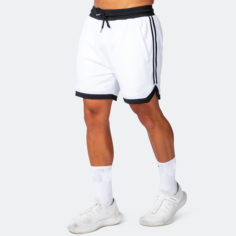 מכנסי כדורסל בהתאמה אישית מבד רשת 100% פוליאסטר מכנסי כושר לגברים