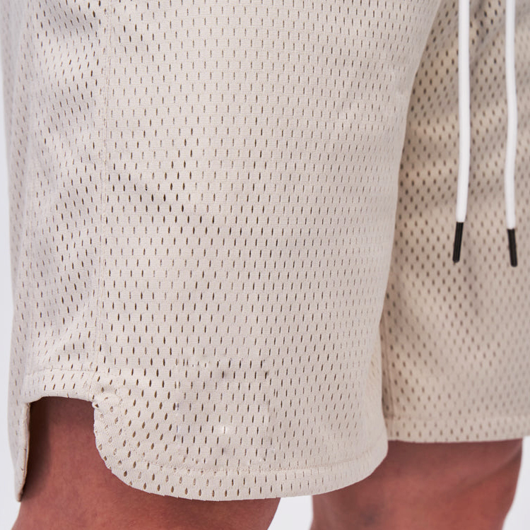 Basketball Shorts Mesh Fabric Drawstring Waist Men Polyester Athletic Shorts