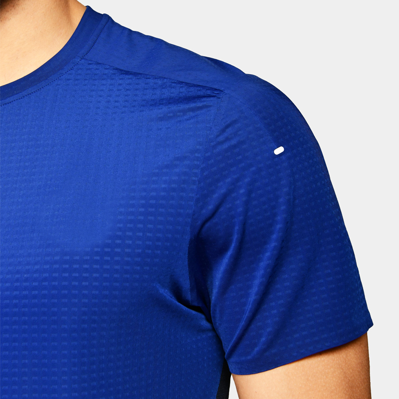 Gym T Shirts Custom Color Block Reflective Logo T Shirt