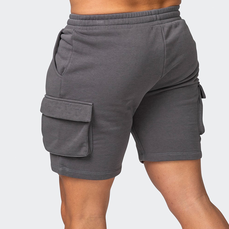 Cargo Pocket Shorts OEM Drawstring Waist Slim Fit Workout Shorts For Men