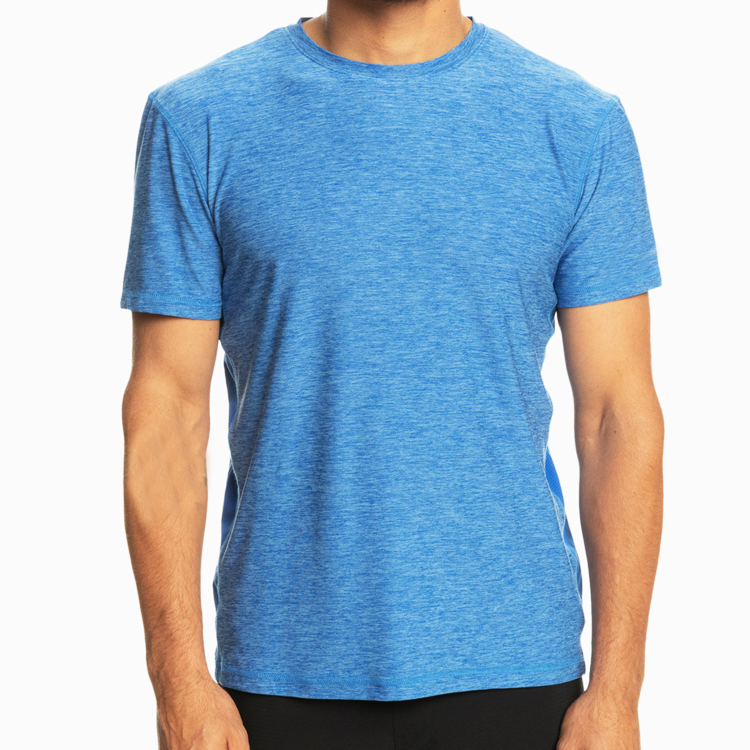 Gym T-shirts OEM 90% Polyester 10% Spandex Män Trail Sports T-shirt